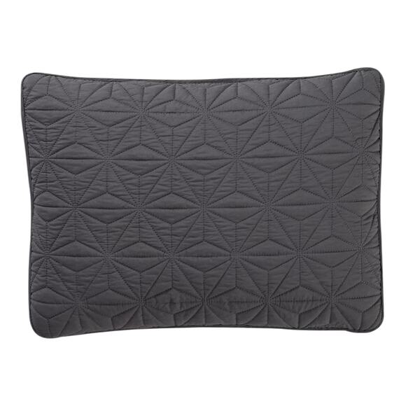 Victoria Classics NY Kaleidoscope Embossed Geometric 3 Pc Quilt Set Gray King - Picture 2 of 6